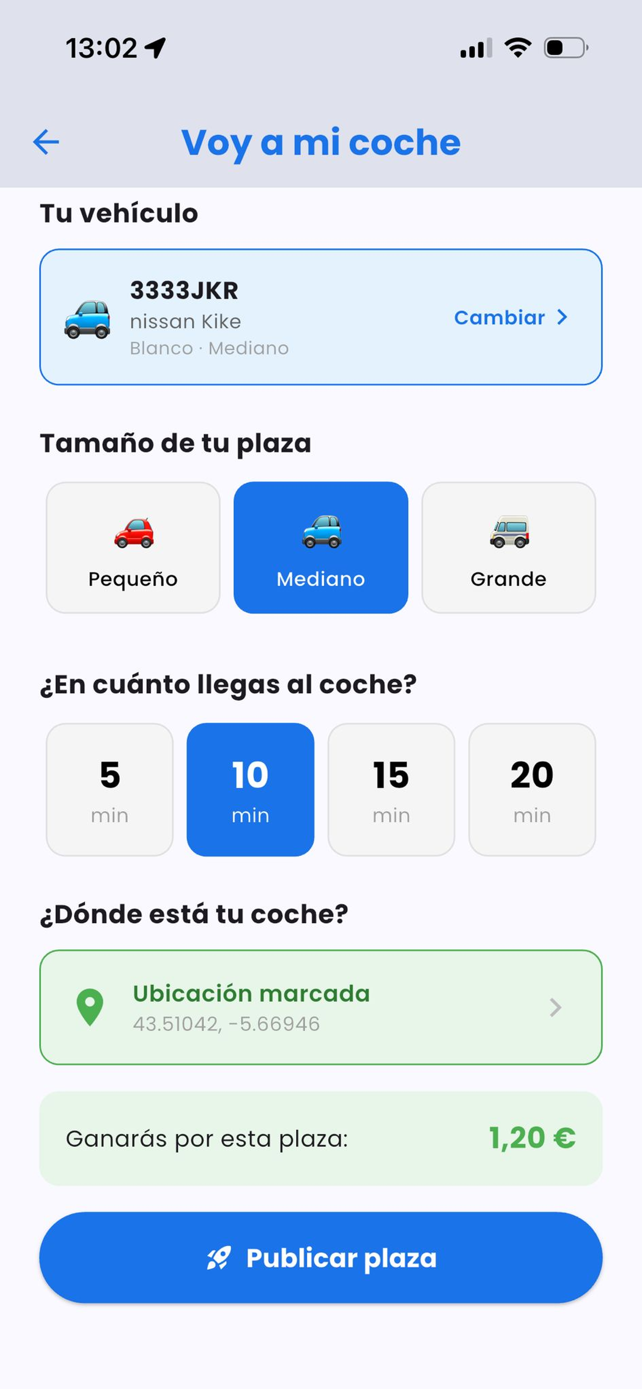 Publicar plaza